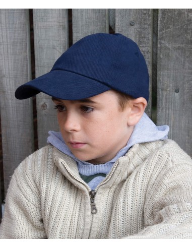 R-RC24J-Casquette junior en coton brossé robuste de profil bas